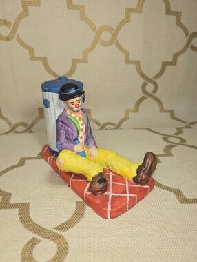 Emmett Kelly Jr. Signature Collection Flambro Figurine Drunk Clown Again Vtg